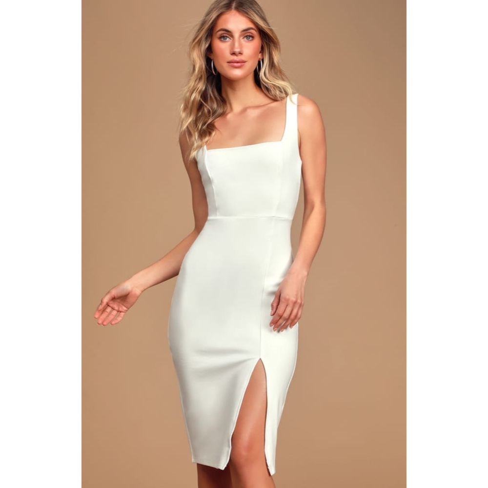 Lulu’s White Midi Dress